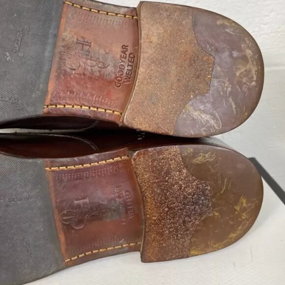 Cole Haan C11665 Brown Leather Goodyear Welted Ankle Boots Cap Toe Men's Sz 12 M - Picture 11 of 14
